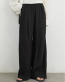 High-Waist Pleated Wide-Leg Trousers