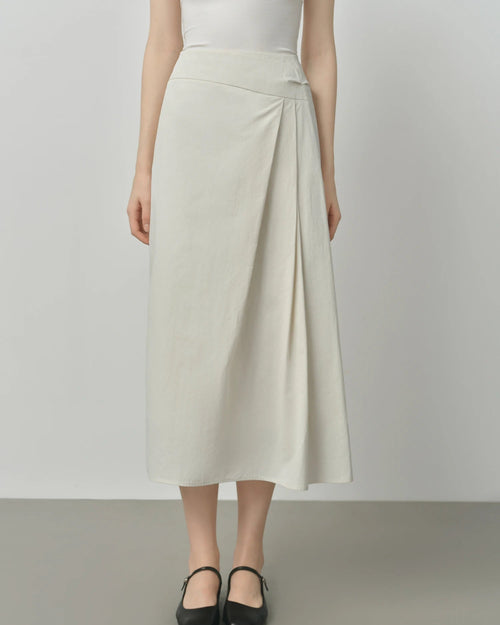 Irregular Hem High-Waisted A-Line Skirt