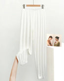 Modal Elastic Waist Full-Length Lounge Pants
