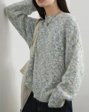Loose O-Neck Dot Knit Pullover Sweater