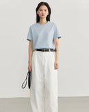 Solid Cotton Relaxed Crew Tee