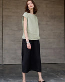 Linen Short Sleeve O-Neck Shirts