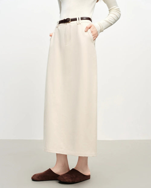 Long Cotton Straight Skirt