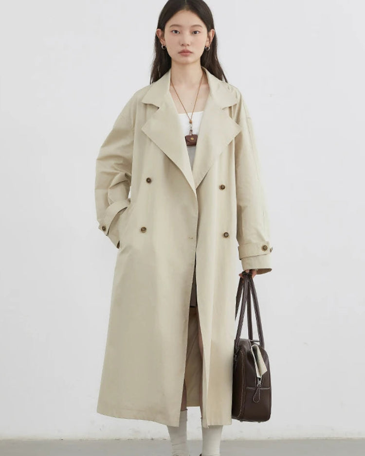 Belted Cotton Trench Coat Women's Outerwear