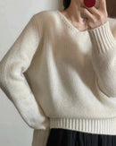 V-neck Pure Cashmere Sweater