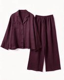 Oversized-Shirt Elastic-Waist Trouser Set