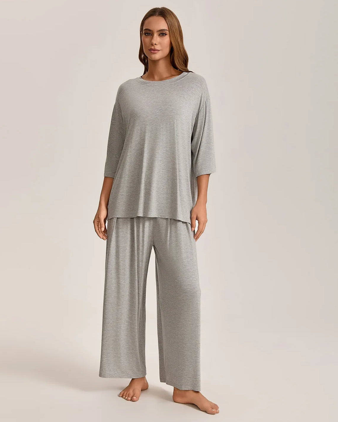 Modal Knit Short-Sleeve Pajama Set