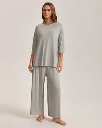 Modal Knit Short-Sleeve Pajama Set