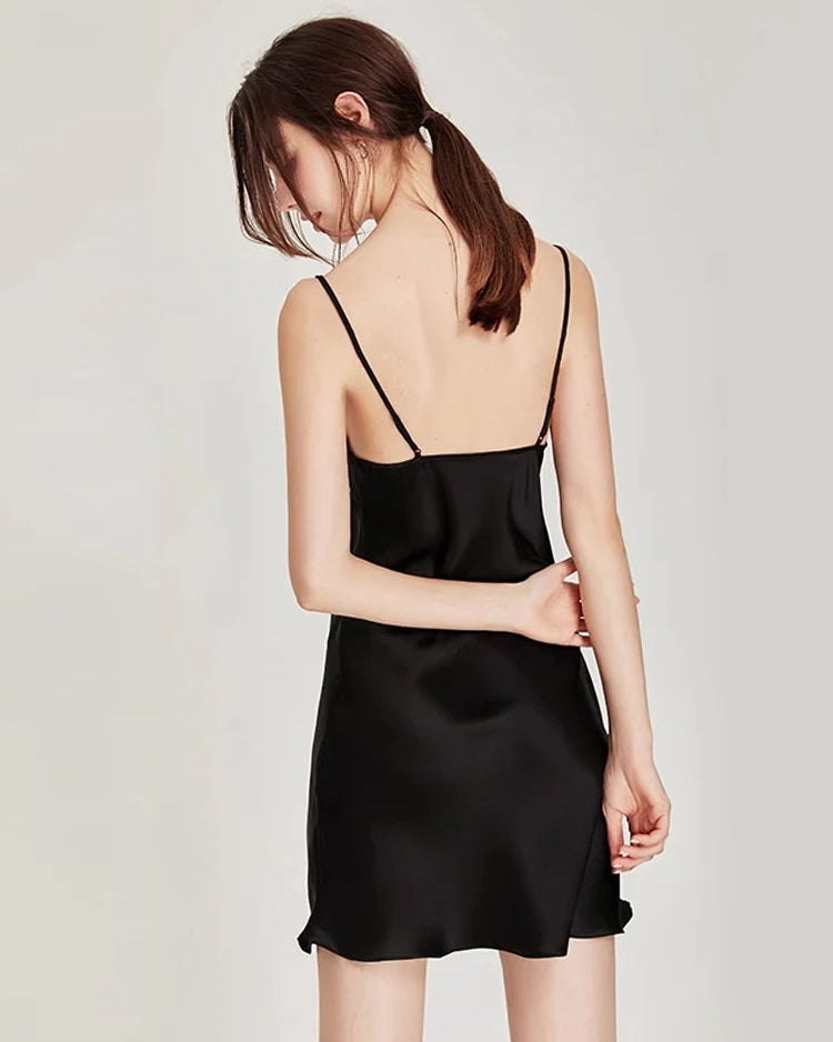 Mulberry Silk Spaghetti Strap Mini Dress