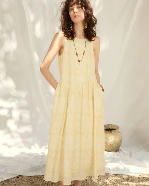 Sleeveless A-Line Midi Sundress