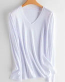 Soft Knit V-Neck Long Sleeve Top