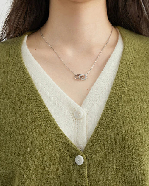 Contrast Trim V-Neck Knit Cardigan