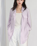 Single-Breasted Loose Long-Sleeved Shirt