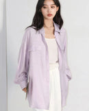 Single-Breasted Loose Long-Sleeved Shirt