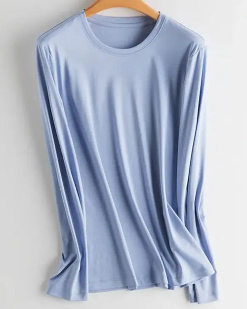Soft Knit O-Neck Long Sleeve Top