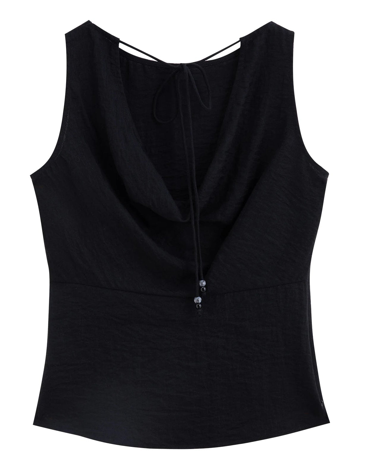 Linen Blend Sleeveless Crew Neck Vest
