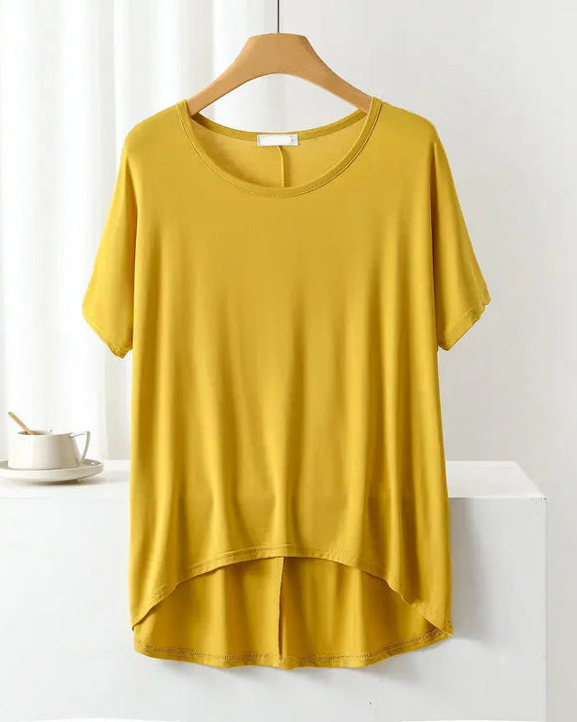 Modal Oversized Short Sleeve Pajama Top