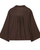 Loose V-Neck Long-Sleeve Shirt