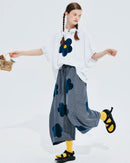Floral Applique Knit Relaxed Tee
