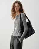 Polka-Dot Crew-Neck Long-Sleeved T-Shirt