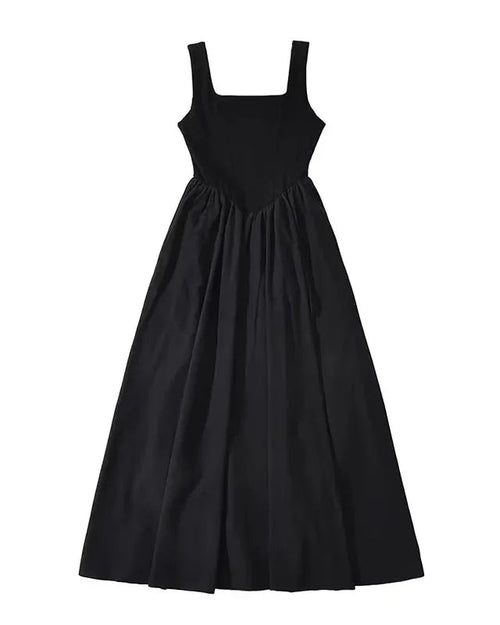 Sleeveless A-Line Pleated Knit Dress