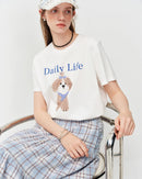 Puppy Print Crew-Neck T-Shirt