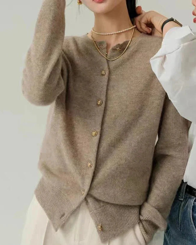 Crewneck Short Cardigan