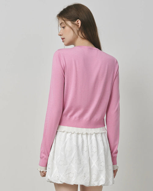Women's Fake Two-Piece Cardigan