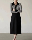 Polo Collar Wool Pullover Sweater