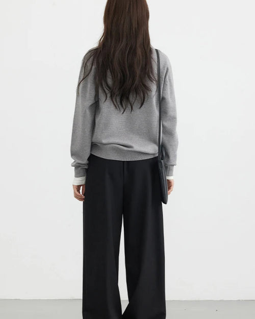 Relaxed Knit Blended Cardigan Sweater