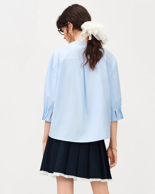Women's Loose Lantern Sleeve Casual Shirt