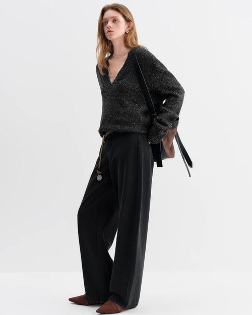 Retro High-Waisted Wide-Leg Jeans