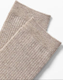 Ribbed Wool Blended Long Socks