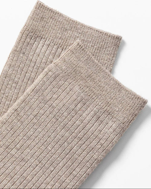 Ribbed Wool Blended Long Socks