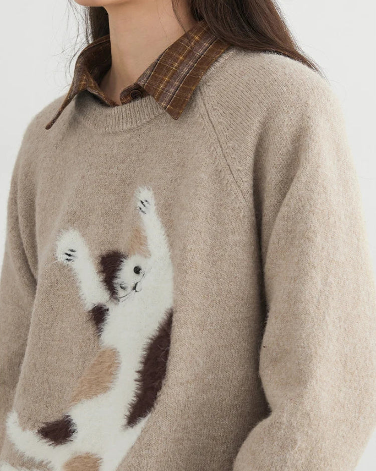 Loose Casual O-Neck Knitted Pullovers
