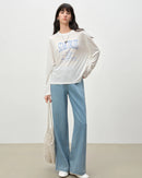Letter Print Long-Sleeve T-Shirt