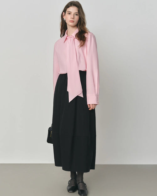 Women's Cotton Bow-Tie Blouse