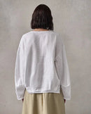 Loose-Fit Linen Crew-Neck Shirt