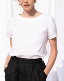 Loose-Fit Round-Neck Cotton-Linen T-Shirt