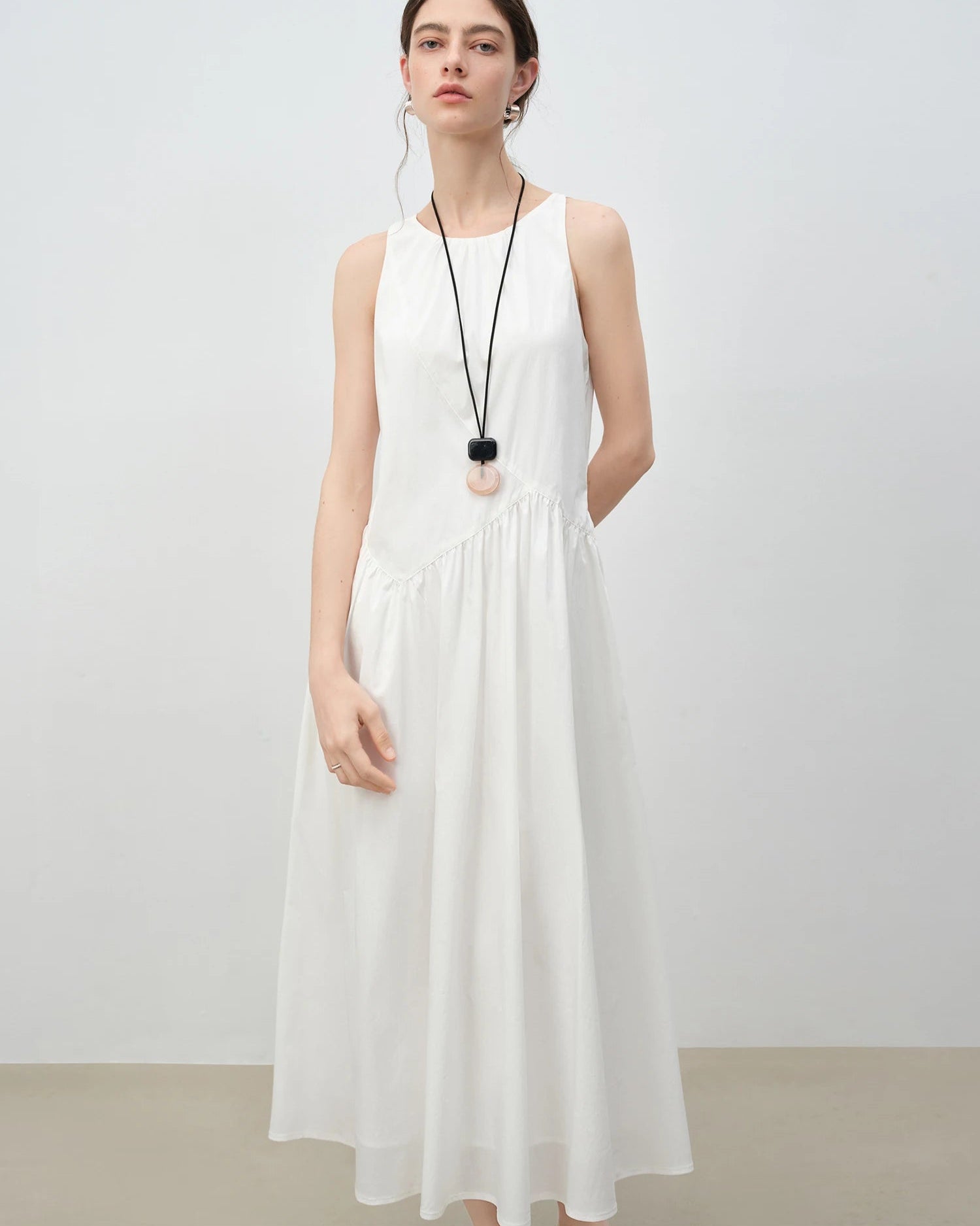 Sleeveless A-Line Midi Sundress