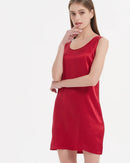 Mulberry Silk Round Neck Sleeveless Mini Dress