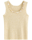 Slim-Fit A-Line Sleeveless Knitted Vest