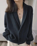 Shawl Collared 100% Cashmere Cardigan