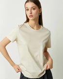 Silk-Cotton-Modal O-Neck Short Sleeve Tee