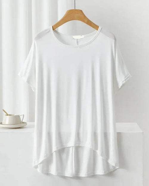 Modal Oversized Short Sleeve Pajama Top