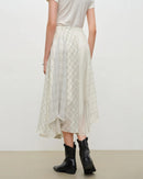 Chiffon Patchwork High-Waisted A-Line Skirt