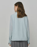 Asymmetric Flounce V-Neck Casual Shirt