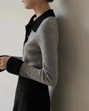 Polo Collar Wool Pullover Sweater