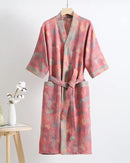 Cotton Double Gauze Japanese Kimono Robe