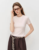 Slim Fit Cotton Blend Short-Sleeved T-Shirt